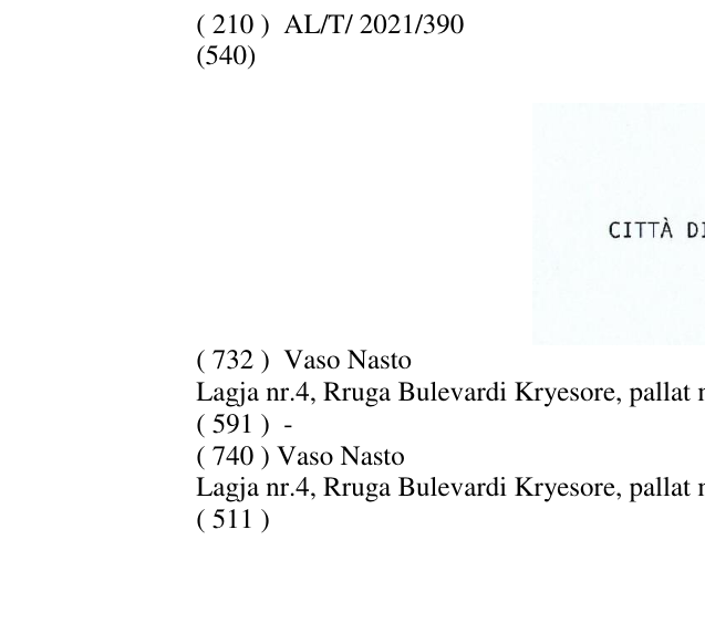 Zëri i markës CITTÀ DI MILANO në buletin