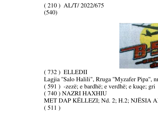 Zëri i markës B-52 energy drink në buletin