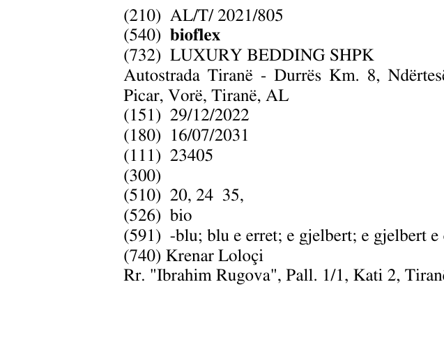 Zëri i markës bioflex në buletin