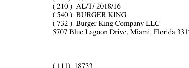 Zëri i markës BURGER KING në buletin