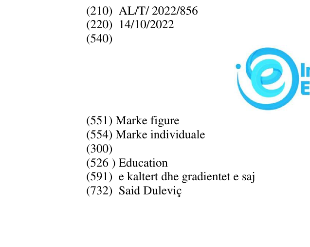 Zëri i markës Education në buletin
