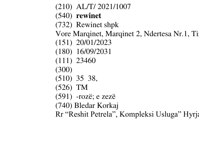 Zëri i markës rewinet në buletin