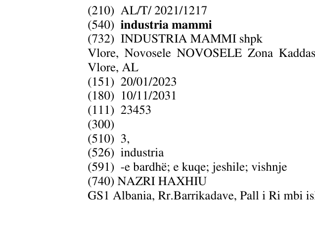 Zëri i markës industria mammi në buletin