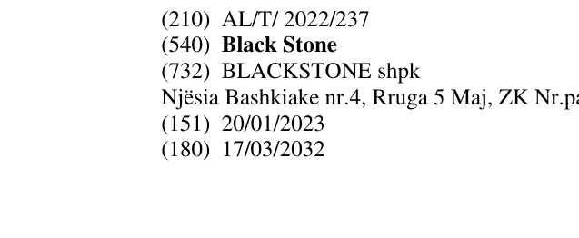 Zëri i markës Black Stone në buletin