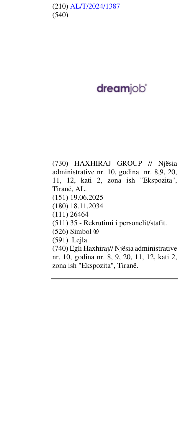 Zëri i markës Simbol ® në buletin
