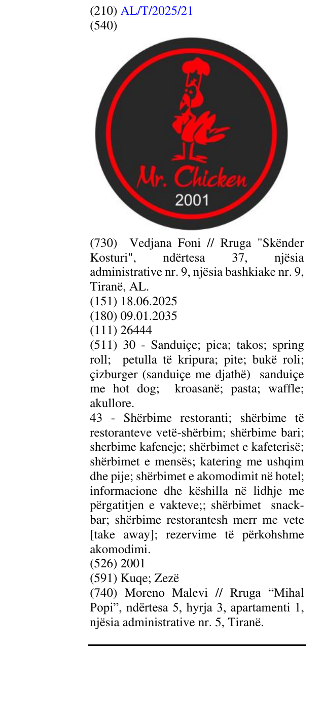 Zëri i markës 2001 në buletin