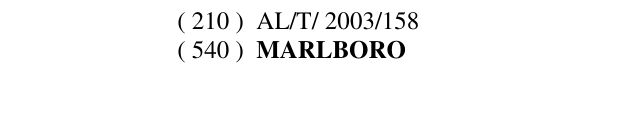 Zëri i markës MARLBORO Buletini i Pronësisë Industriale 39 në buletin