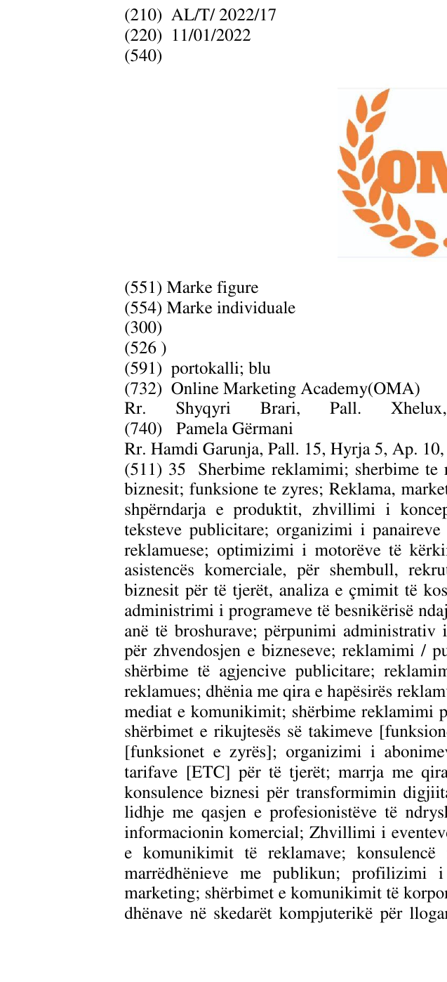 Zëri i markës OMA në buletin