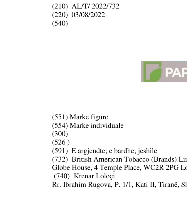 Zëri i markës PAPERLOC në buletin