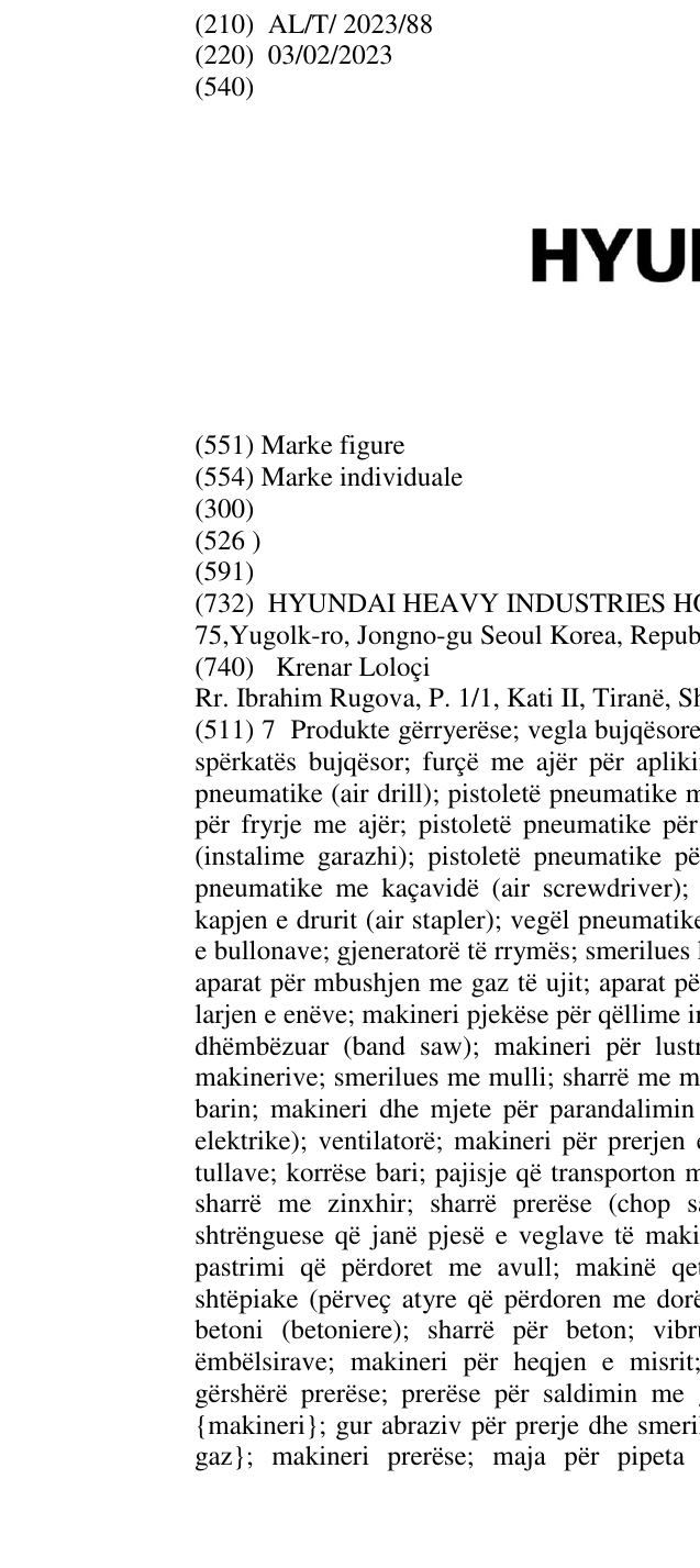 Zëri i markës HYUNDAI në buletin