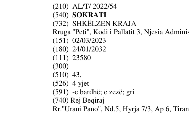 Zëri i markës SOKRATI në buletin
