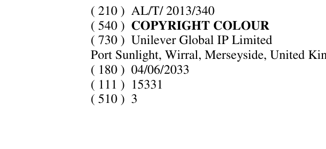 Zëri i markës COPYRIGHT COLOUR në buletin