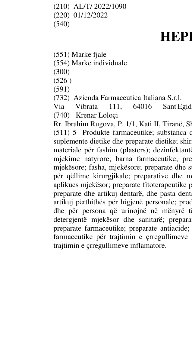 Zëri i markës HEPILOR në buletin
