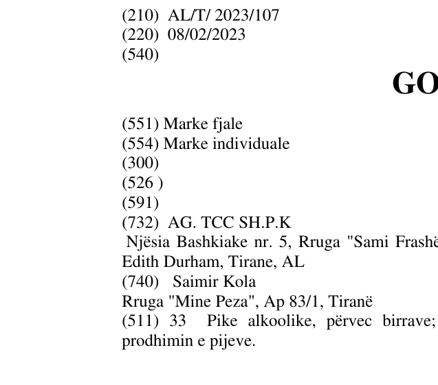 Zëri i markës GOAT në buletin