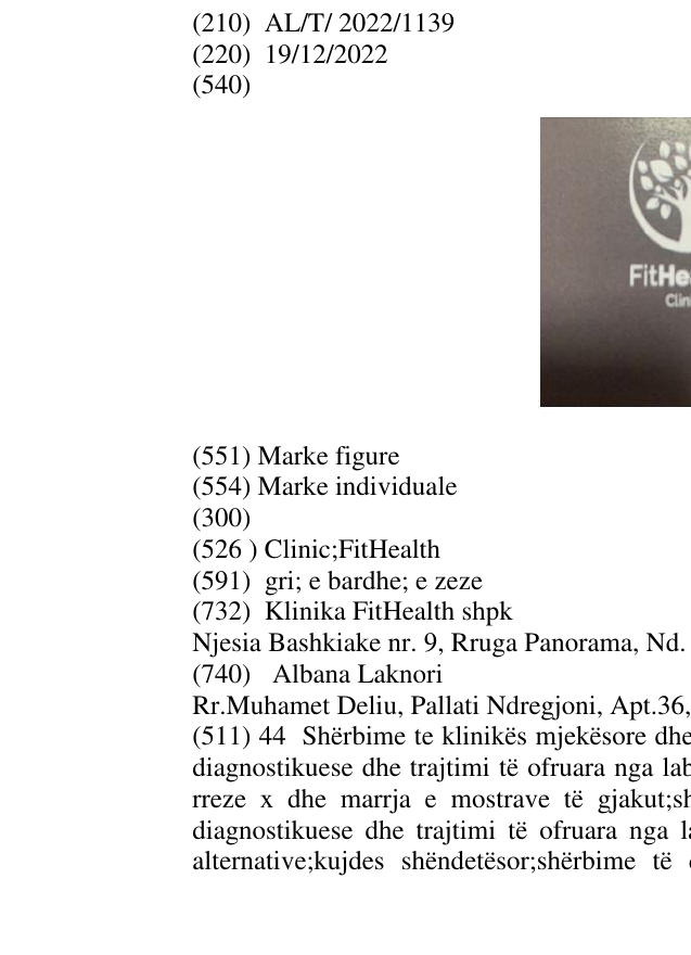 Zëri i markës Clinic;FitHealth në buletin