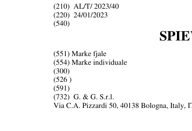 Zëri i markës SPIEWAK në buletin