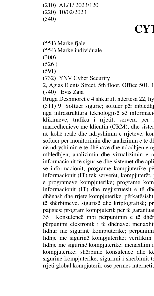 Zëri i markës CYTEK në buletin