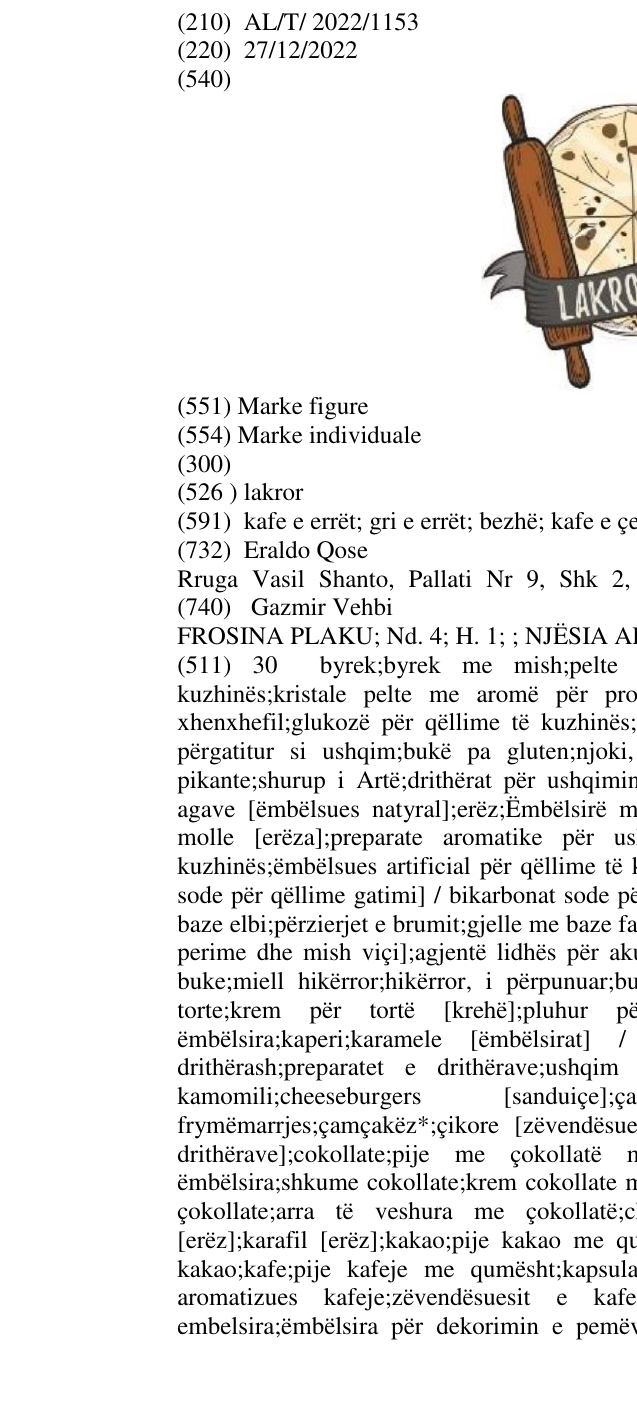 Zëri i markës lakror në buletin
