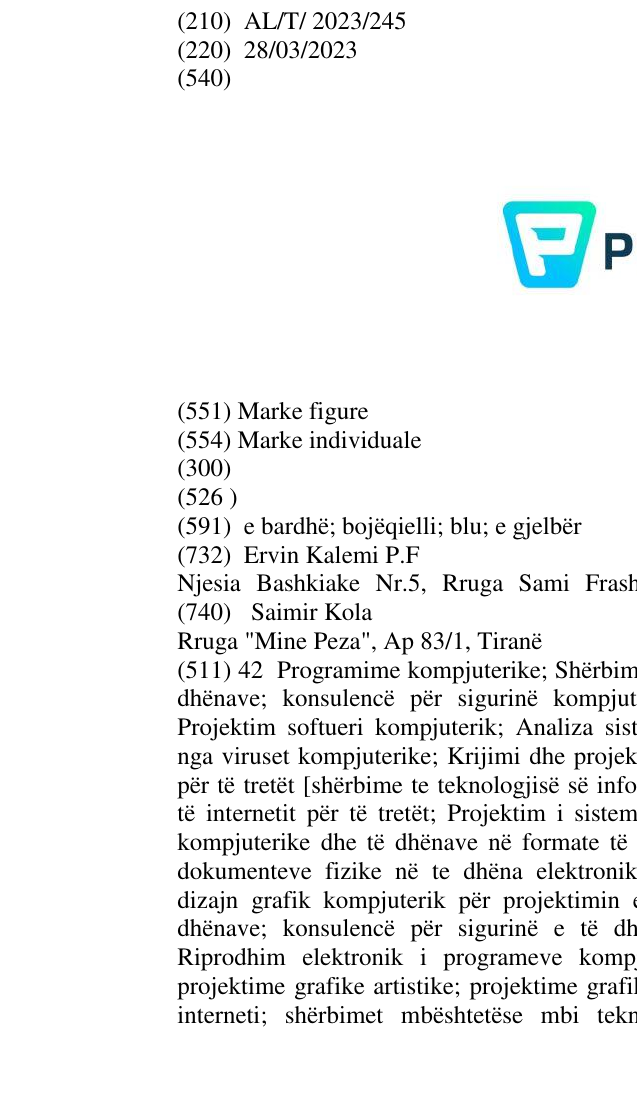 Zëri i markës PUBLER në buletin