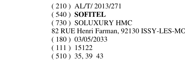 Zëri i markës SOFITEL në buletin