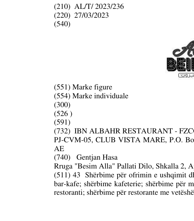 Zëri i markës ALLO BEIRUT në buletin