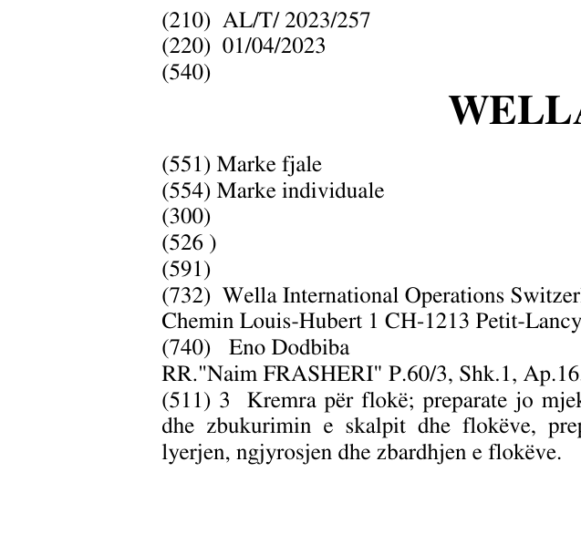 Zëri i markës WELLAFLEX në buletin