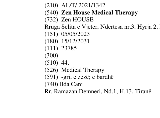 Zëri i markës Zen House Medical Therapy në buletin