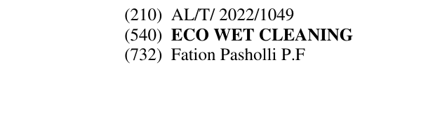 Zëri i markës ECO WET CLEANING në buletin