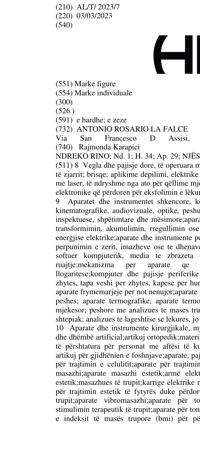 Zëri i markës HIN në buletin