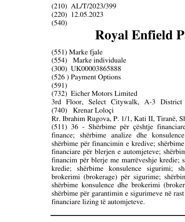 Zëri i markës Royal Enfield Payment Options në buletin