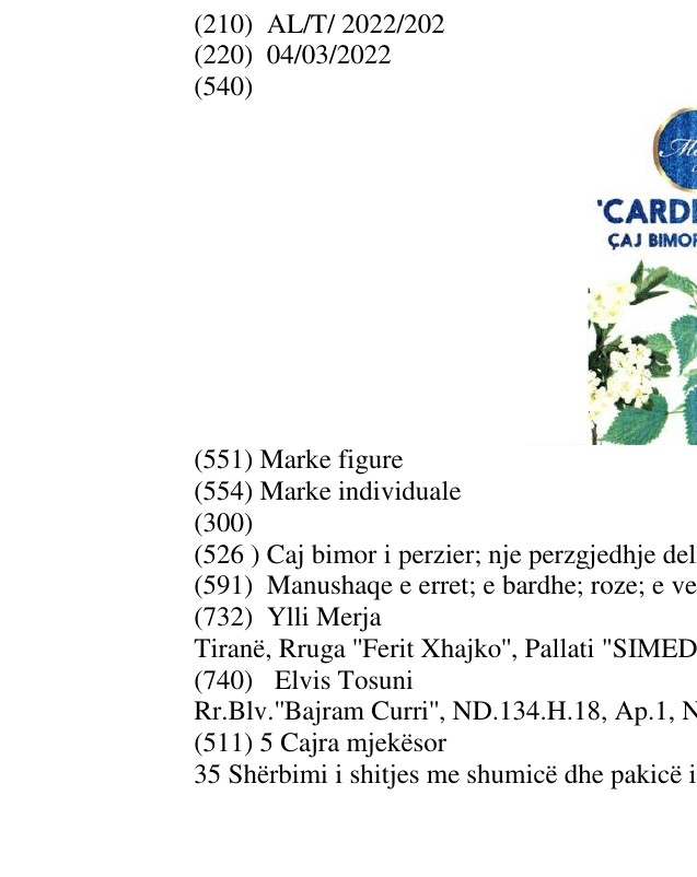 Zëri i markës Caj bimor i perzier; nje perzgjedhje delikate e bimeve; caffein free. në buletin