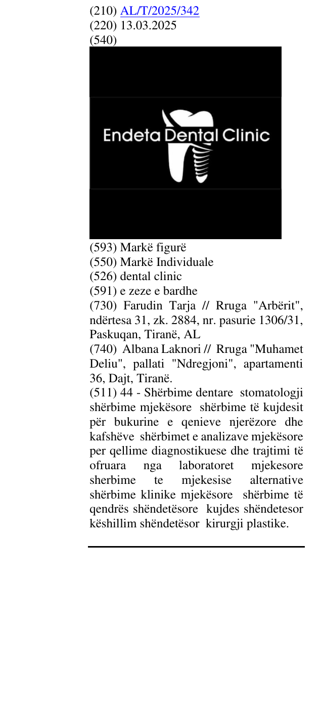 Zëri i markës dental clinic në buletin