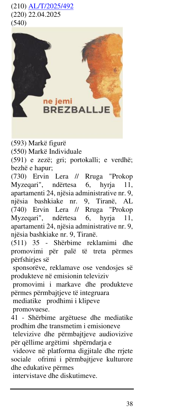 Zëri i markës ne jemi BREZBALLJE në buletin