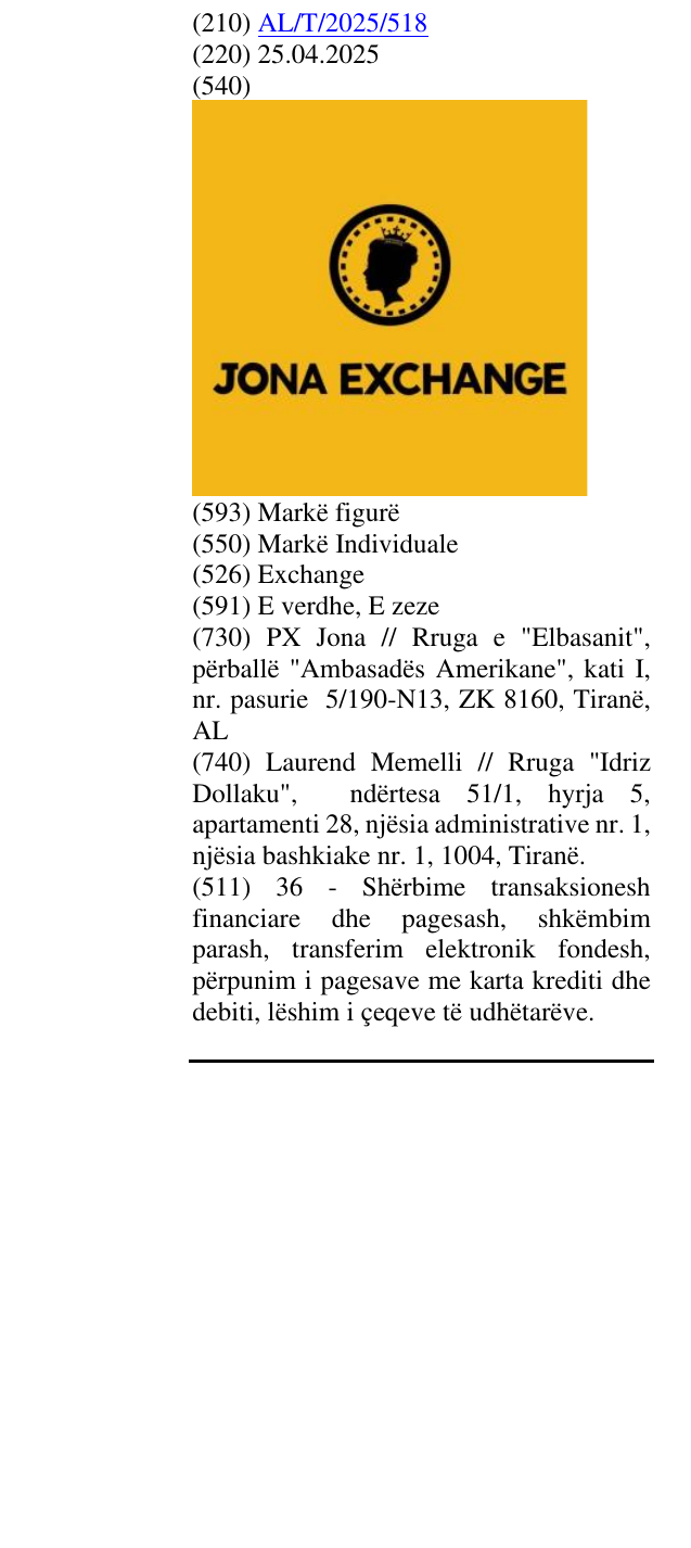 Zëri i markës Exchange në buletin