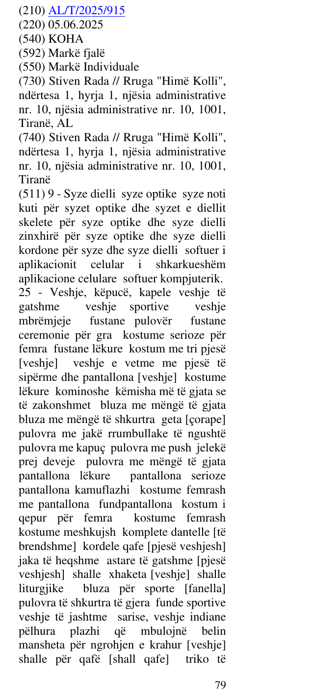 Zëri i markës KOHA në buletin