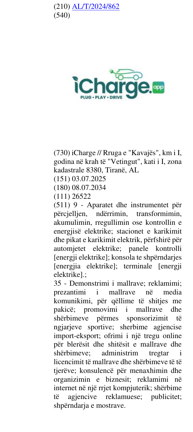 Zëri i markës .app; Charge; PLUG; DRIVE në buletin
