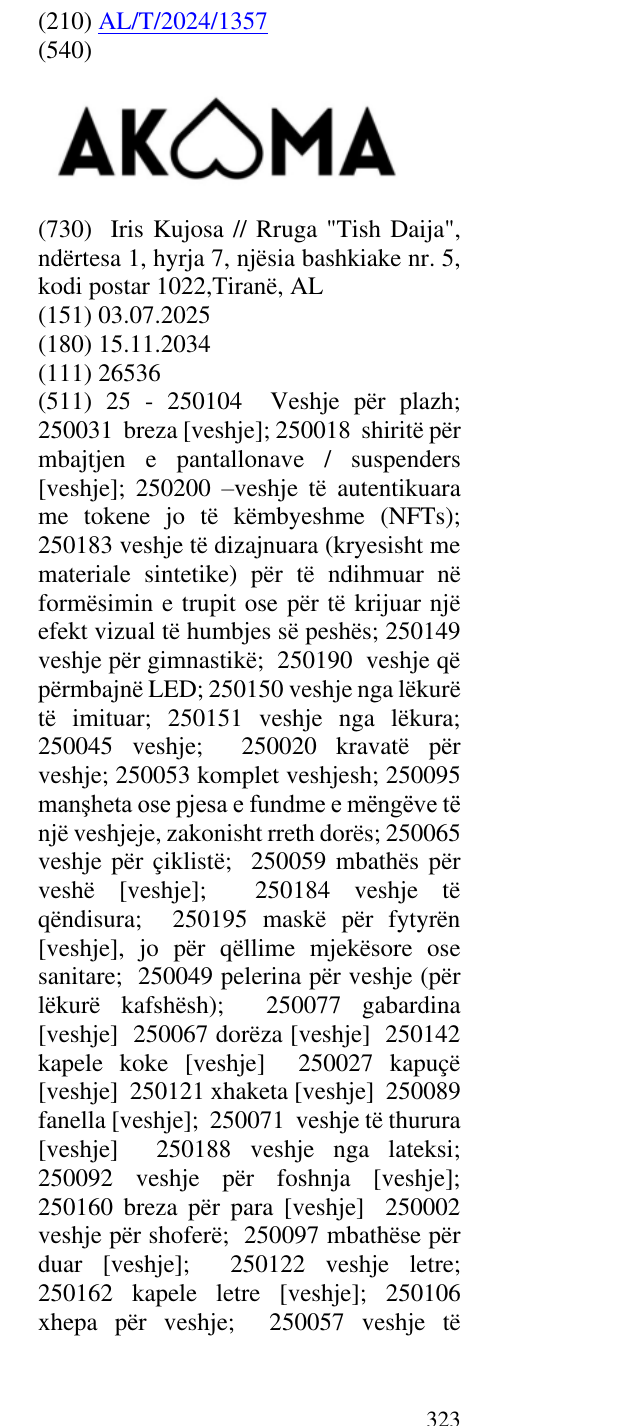 Zëri i markës AKOMA në buletin