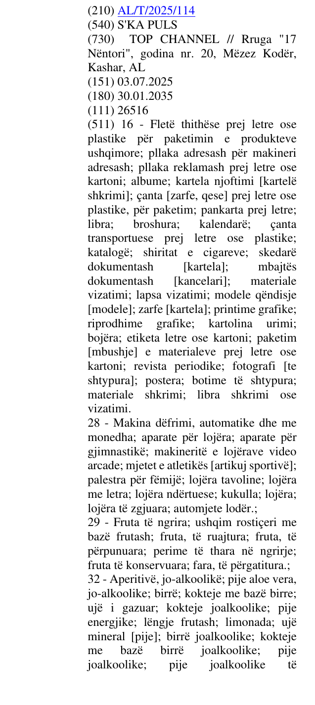 Zëri i markës S'KA PULS në buletin