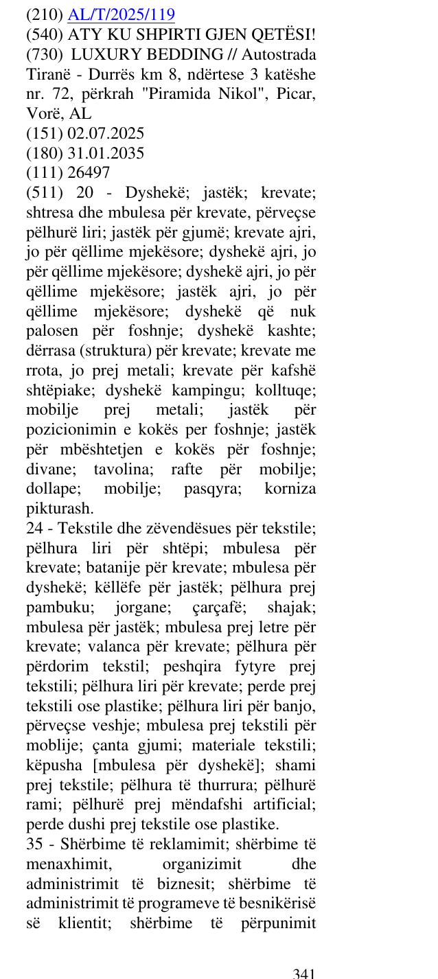 Zëri i markës ATY KU SHPIRTI GJEN QETËSI! në buletin