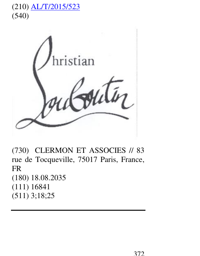 Zëri i markës Christian Louboutin në buletin