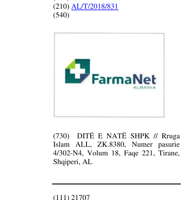 Zëri i markës FarmaNet Albania në buletin