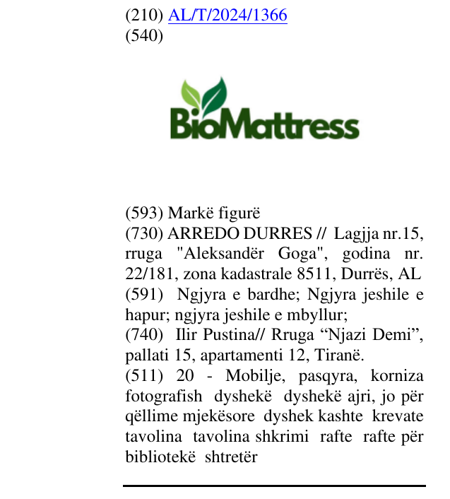 Zëri i markës BioMattress në buletin