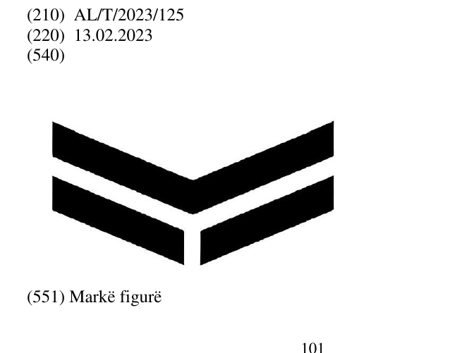 Zëri i markës AL/T/2023/125 në buletin