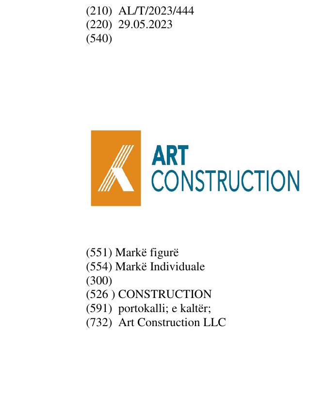 Zëri i markës CONSTRUCTION në buletin