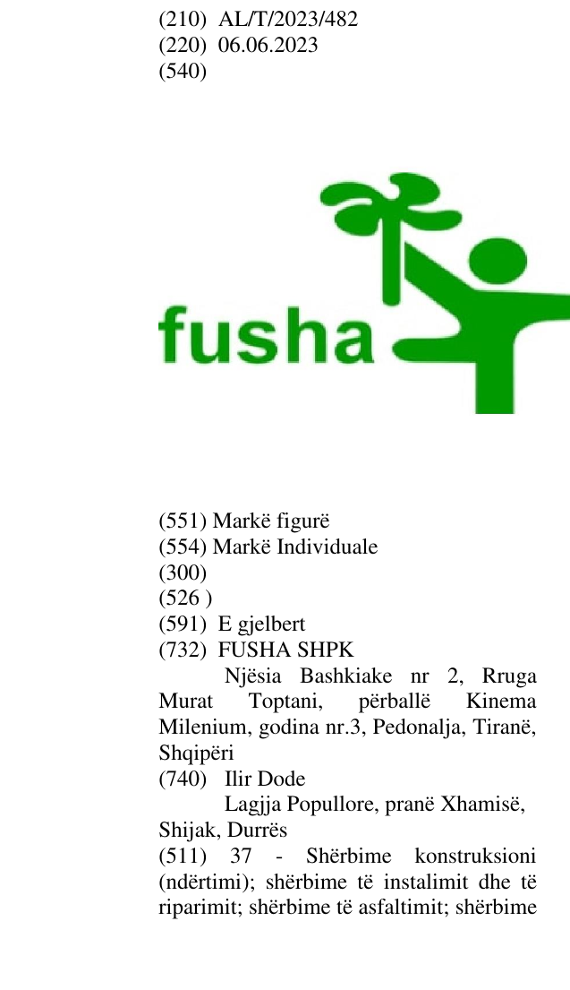 Zëri i markës fusha në buletin
