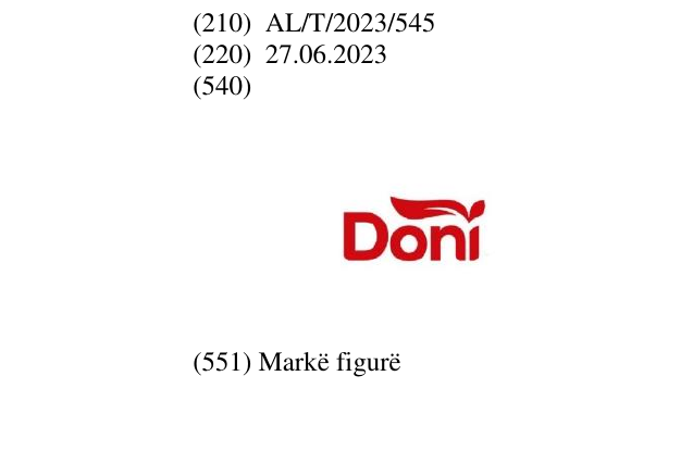 Zëri i markës DONI në buletin