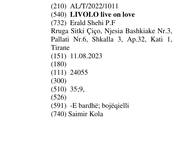 Zëri i markës LIVOLO live on love në buletin