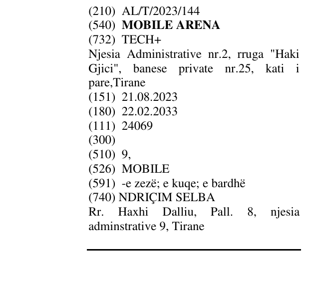 Zëri i markës MOBILE ARENA në buletin