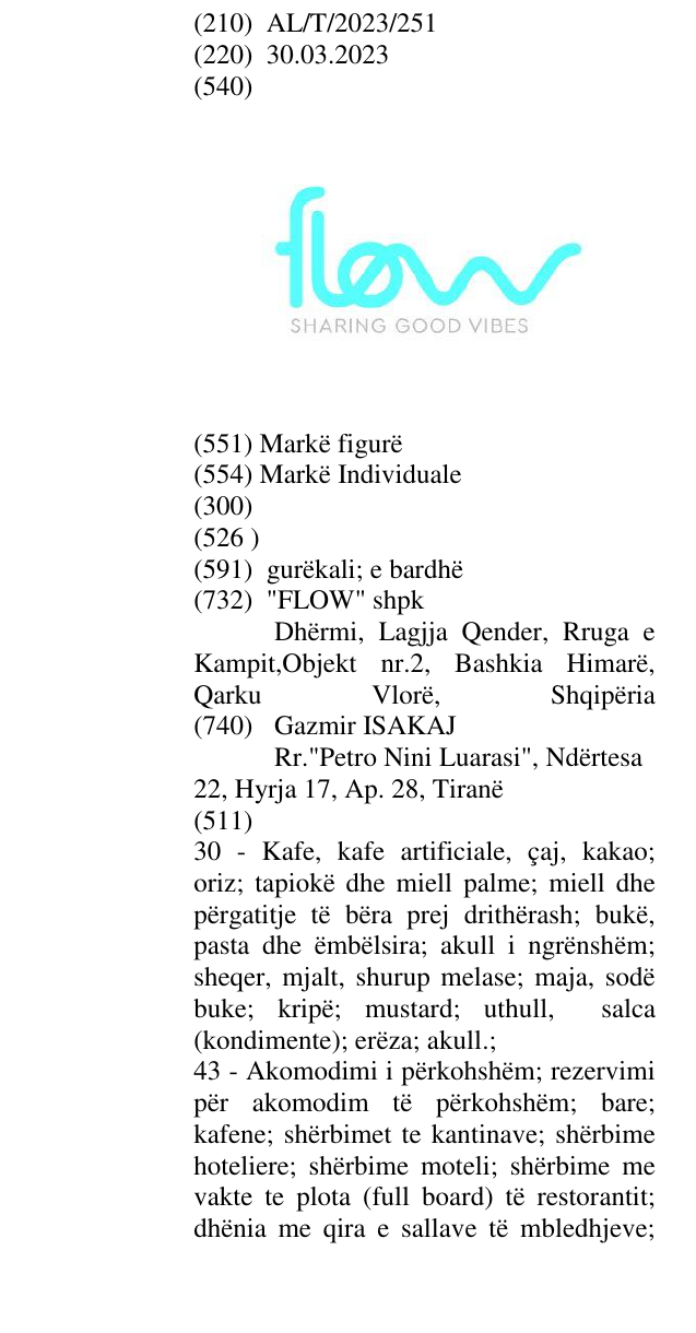 Zëri i markës FLOW SHARING GOOD VIBES në buletin