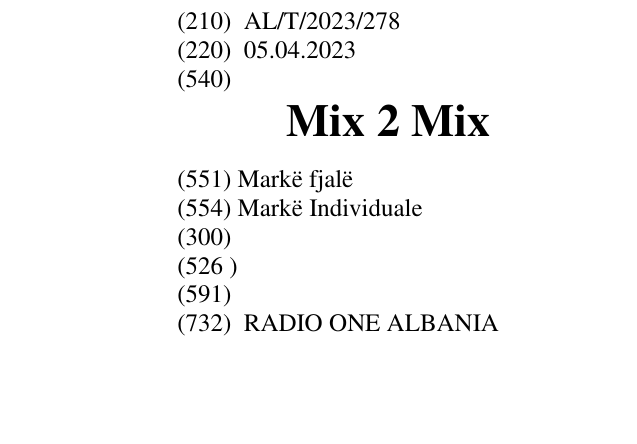 Zëri i markës Mix 2 Mix në buletin